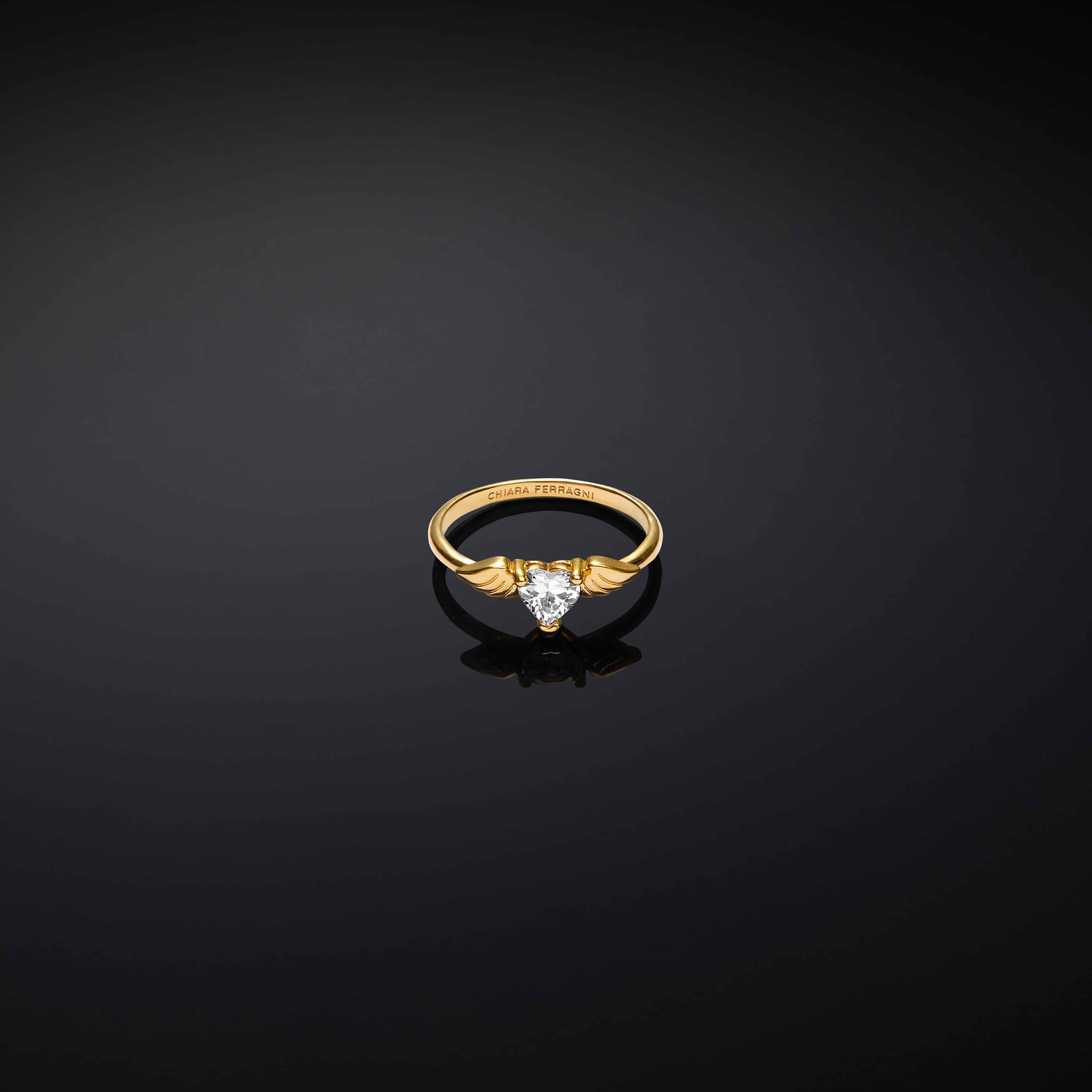Anello Donna Chiara Ferragni Acciaio Dorato Cuore Alato J19AVH08014