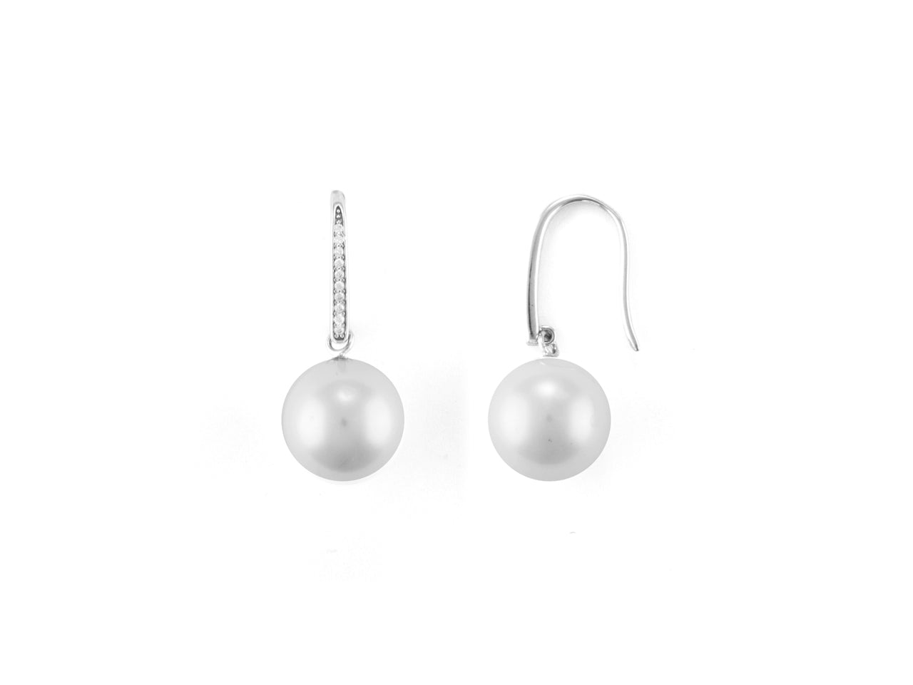 Orecchini monachella Donna Argento 925 4US Cesare Paciotti perla  e zirconi 4UOR6584W