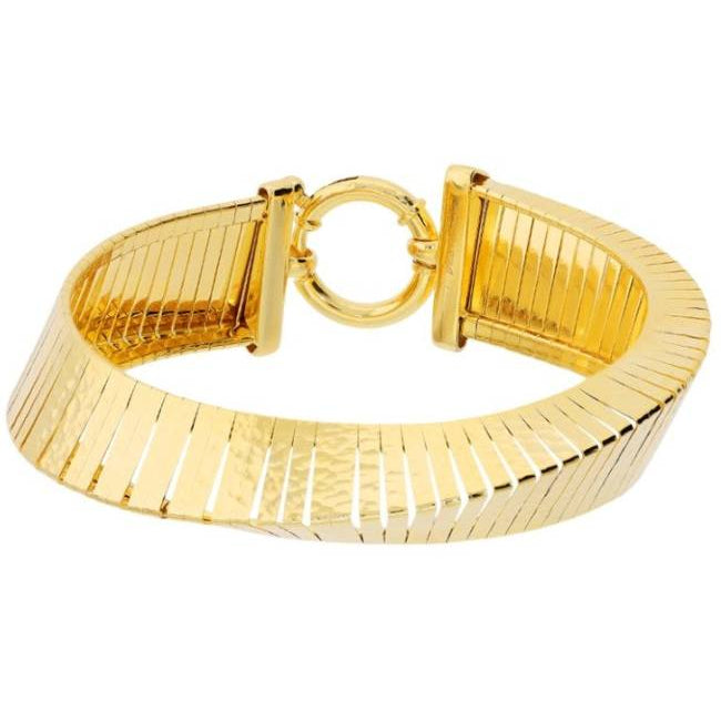 Bracciale Donna Etrusca Torchon Martellata In Lega Placcata Oro Giallo 18kt WSET00925.YG